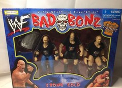NEW 1998 Jakks Pacific WWF Bad Bonz Stone Cold Exclusive T-Shirt Editon Figures!