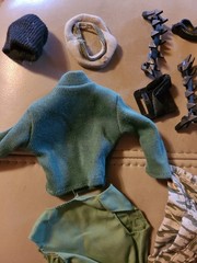 Vintage GI JOE Accessories Lot Boots, Jungle, Goggle, Knives, Guns, Etc