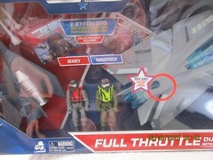 TOP GUN, FULL THROTTLE, DUAL JET FIGHTER, WITH BOGEY AND MAVERICK FIGURES