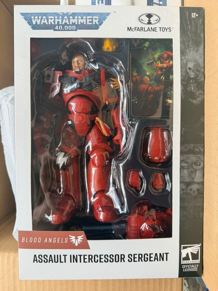 McFarlane Warhammer 40,000 Assault Intercessor Sergeant (Blood Angel) Sealed