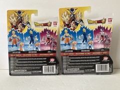 Lot Of 2 Dragonball Super 4”in Action Figures Super Saiyan Goku & Vegeta Bandai