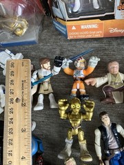 LARGE Star Wars Lot 30 Plus Pieces. Darth Vader, Luke, Hans, Leia Figure action
