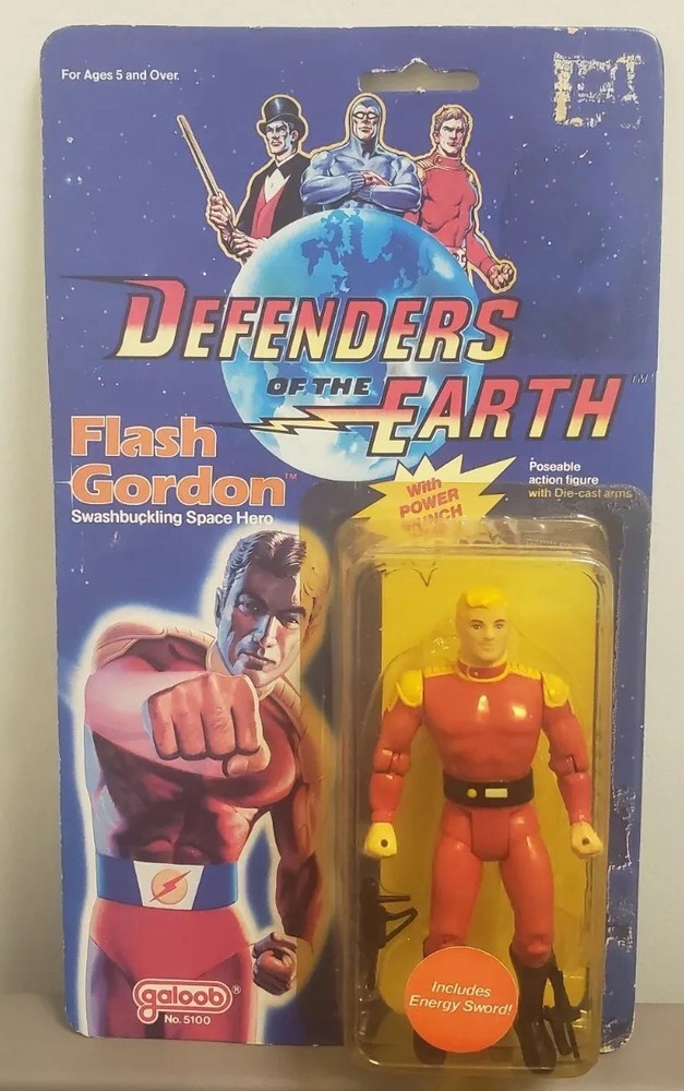 1985 Vintage Galoob “DEFENDERS OF THE EARTH” (Flash Gordon) Action Figure, NEW!