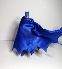 Custom Handmade Blue Wired Cape accessory For Batman McFarlane 7” Figure 1/10
