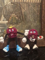 Vint California Raisins 1988 Applause Bendable Plush Figures Lot of 4 Hardee’s