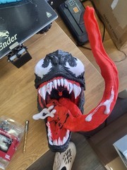 3D Printed Venom Bust Statue Marvel Symbiote Long Tongue Desk Decor Figure