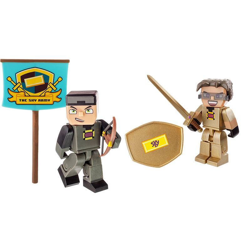 Tube Heroes Sky Hero Jazwarez Gaming 2 Pack 3″ Action Figures NIB Great Gift