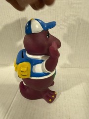 Barney Purple Dinosaur Coin Piggy Bank Back to School Lyons Group 1992 Vintage