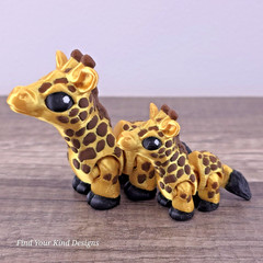 Mini Giraffe & Baby Flexi Fidget – 3D Printed Articulated Desk Pet Set