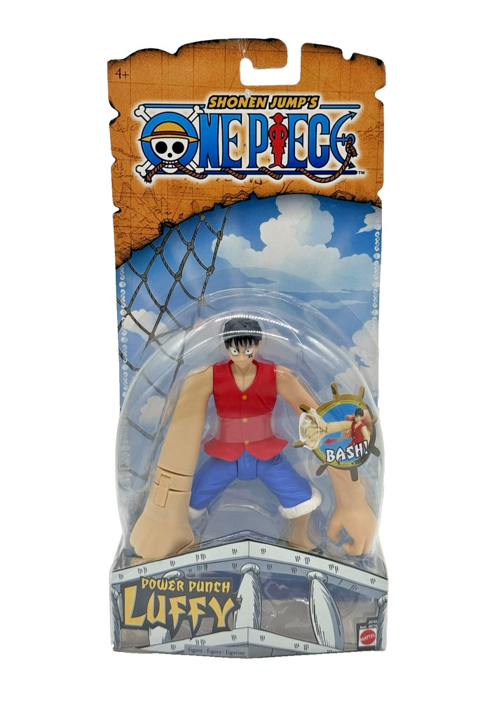2006 One Piece Power Punch Luffy Action Figure Mattel 4Kids Sealed Anime Toy