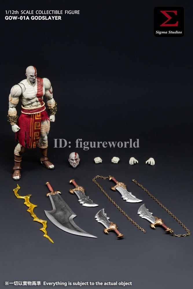Pre-order SIGMA STUDIOS GOW-01A 1/12 The God Kratos Ghost of War Action Figure