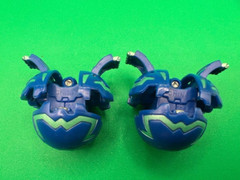 LOT of 2 BAKUGAN BATTLE BRAWLERS ROBOTTALION Aquos Blue 250g – ST1