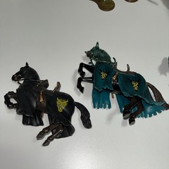 Papo Schleich & Heroscape Figure Lot – Vintage Medieval Knights, Horses, Dragons