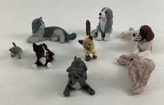 Puppy Kitty In My Pocket Figure 8pc Lot Vintage 1994 MEG Bernard Poodle Dog Cat