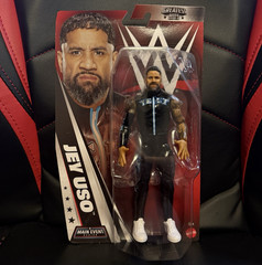WWE Main Event Series Jey Uso Action Figure Black & White Plastic