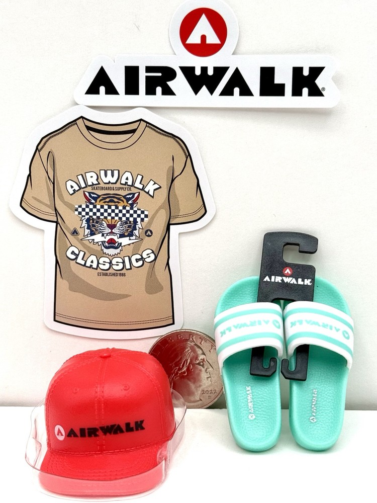 Airwalk Sandals With Hat Shirt And Logo Stickers Zuru Mini Brands Sneakers