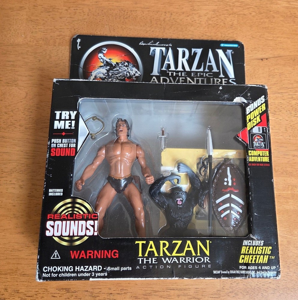 New Tarzan Epic Adventures Warrior Action Figure Lord Jungle Cheetah #30642 Box