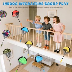 Parachute Toy for Kids, Outdoor Toys Flying Men, Inside & 4 Color