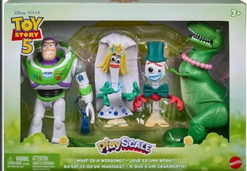 NEW Disney Pixar Toy Story 5 What is a Wedding Playscale Set Forky Buzz Knifey +