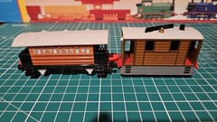 1992 ERTL Thomas & Friends Train Toby Tram & Henrietta Coach EUC