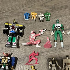 Vintage 1993-2000 MMPR Power Rangers Action Figures Green White Red Pink LOT