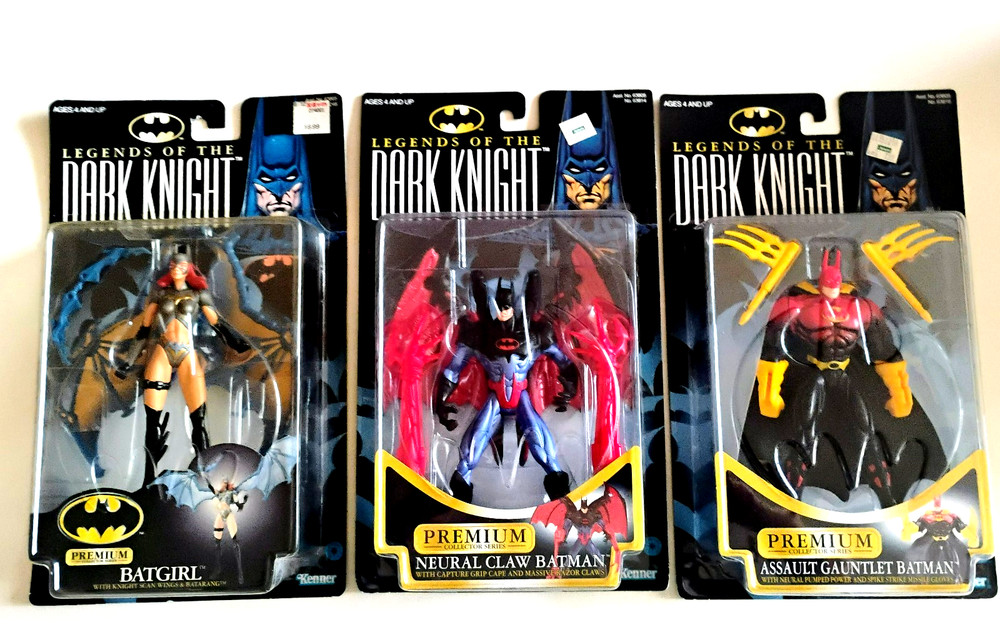 Vtg Kenner 3 Legends of the Dark Knight Premium Collector Series Action Figures