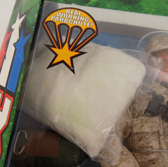 SEALED 2004 GI Joe Marine Paratrooper Real Working Parachute 12″ Figure!
