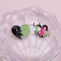 Invader ZIM Cartoon Enamel Pin Alien Metal Brooch Lapel Badge Backpack Gift Kids