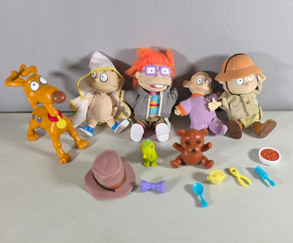 Rugrats 90s Movie Dolls 1997 Figures + Burger King Happy Meal Toys Mixed Lot