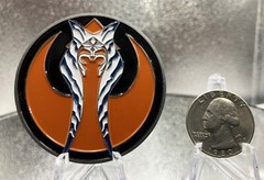 Ahsoka Tano Fulcrum 2 inch Challenge Coin, Antique silver