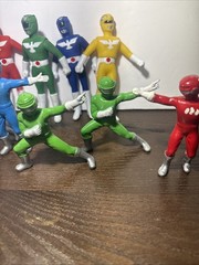 VTG Super Robotic Rangers Yellow Black Red Green Action Figures Lot Of 15