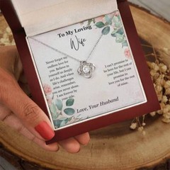 Gift for Wife Pendant Love Knot Necklace