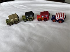 Disney Pixar Cars Movie Lot Of 4 Toy Car Jeeps Die Cast/Plastic NICE!