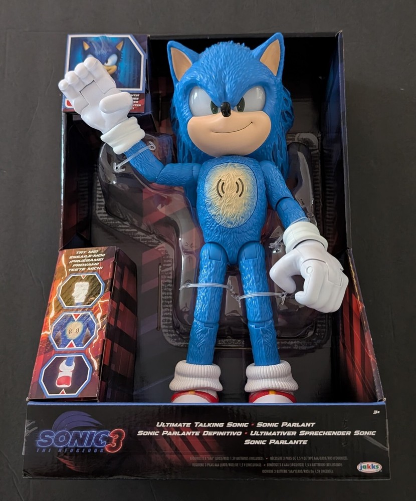Sonic 3 Ultimate Talking Sonic By Sega (3+) 14″ H Christmas Birthday Gift New