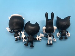 Bendy and the Ink Machine Figures Lot of 4 Phatmojo Alice Boris Inky 2.5”