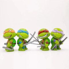 Cartoon Ninja Turtle Figure Set 4pcs Movable Joint Action Toy Gift
