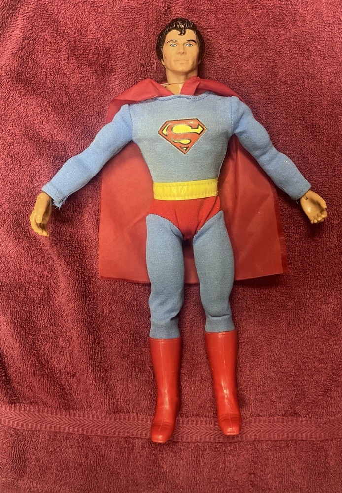 Vintage 1978 Kenner Superman 12” Action Figure Hong Kong Complete Cape Broke Leg