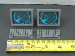 Custom 1:12 Scale Mission Control Room 4pc Radar Monitor Diorama Prop Set TYPE1