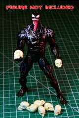 Custom 8 random unpainted Skulls Cast 1:12 scale marvel legends