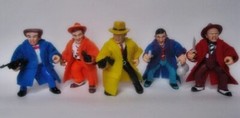 Custom Playmates Dick Tracy 5 Jacket Trench Coat LOT SET no figure big boy brow