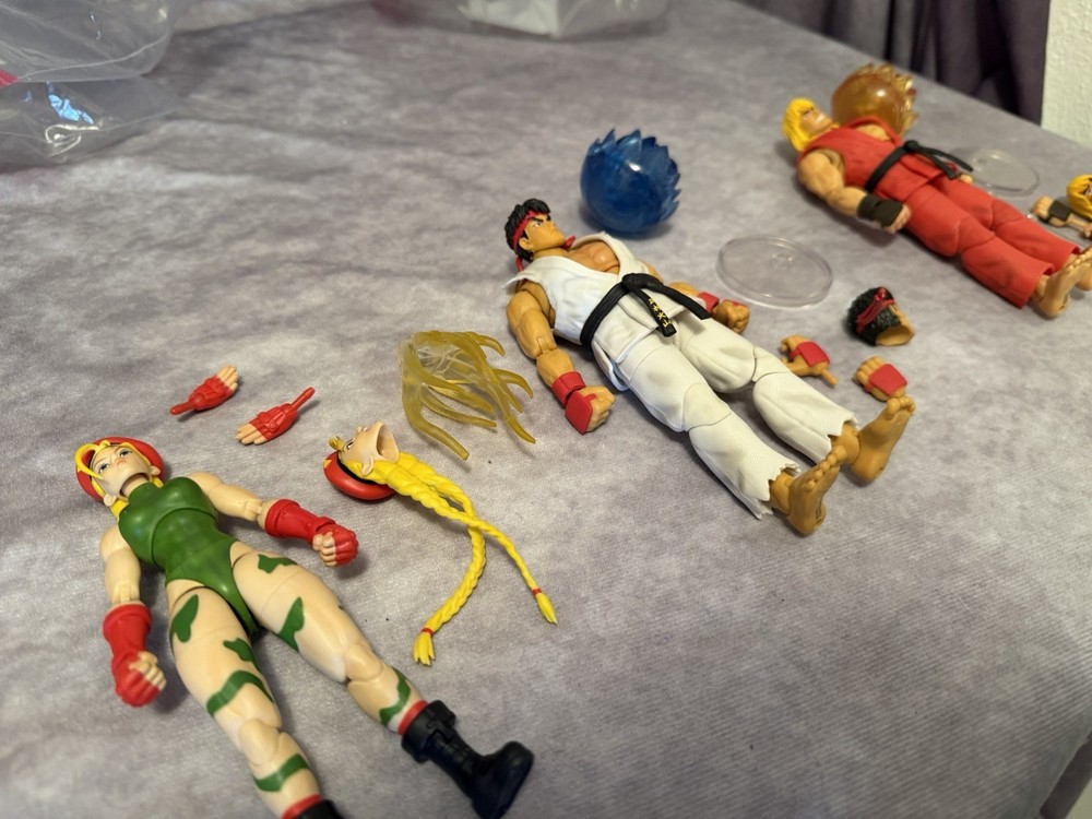Street Fighter 1/12 Scale Action Figures Ryu Cammy Ken See Images