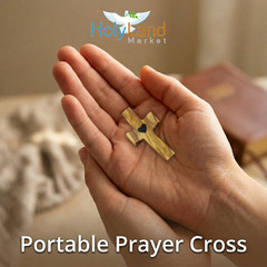 Holy Land Market Olive Wood Pocket Fidget Worry Thumb Crosses (3)