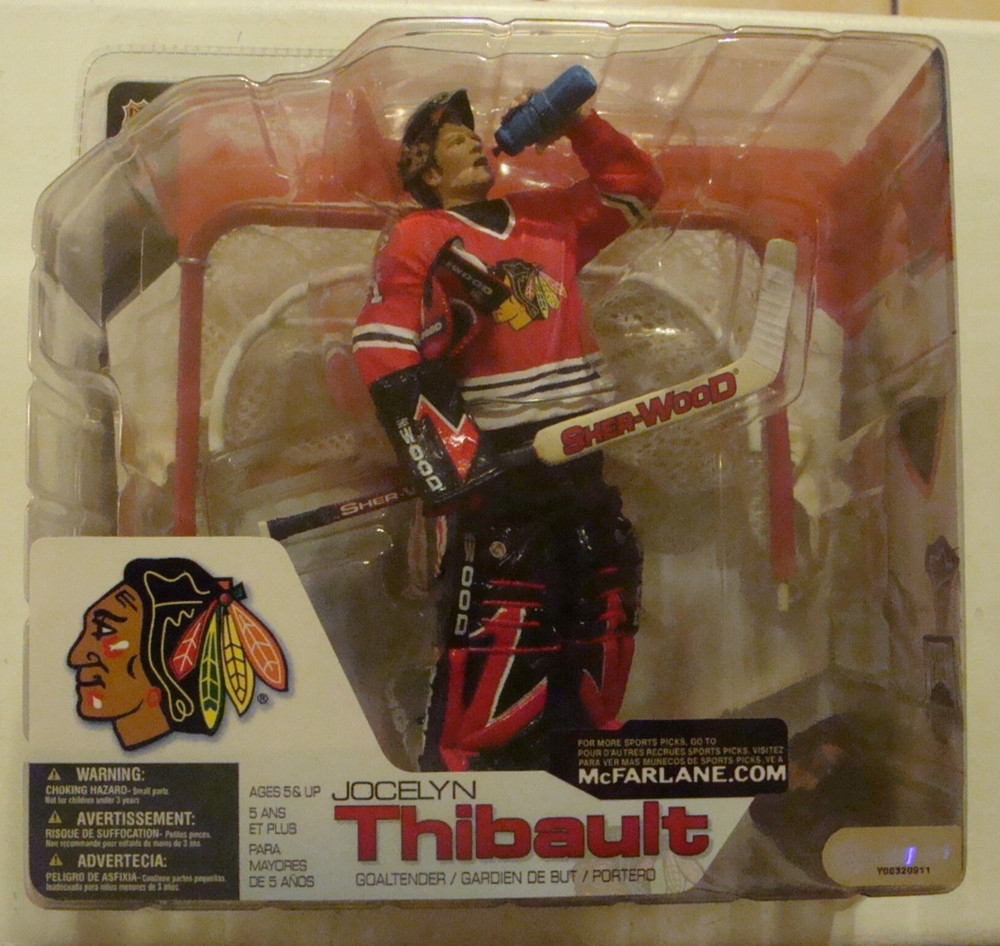 2002 McFarlane NHL Sportspicks ~Jocelyn Thibault~ Blackhawks..RED CHASE VARIANT
