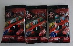 Disney Cars 3 Mini Racers Die Cast Car Blind Bag Lot of Three