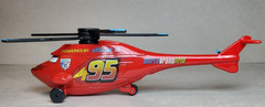 Disney Pixar Cars 2 WGP Lightning McQueen Helicopter Diecast 1:55 FC Team #95