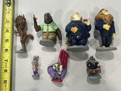 ZOOTOPIA DISNEY STORE 7 PIECE PVC TOY CAKE TOPPER FIGURE LOT