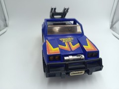 Blue Thunder Helicopter And Rolling Jeep Vehicles Glasslite Brazil Vintage 80 ´s