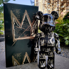 Bearbrick 400% Basquiat 8th Generation Crown 11 in Height Brick Bear Doll Figure