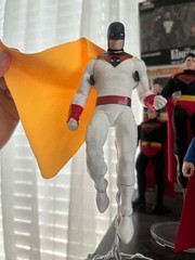 Space Ghost Action Figure White Yellow Cape Plastic Fabric Red Black