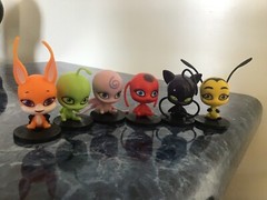Miraculous Ladybug Cat Noir Toppeez Figure Toy Cake Topper Rare Tikki Plagg Trix